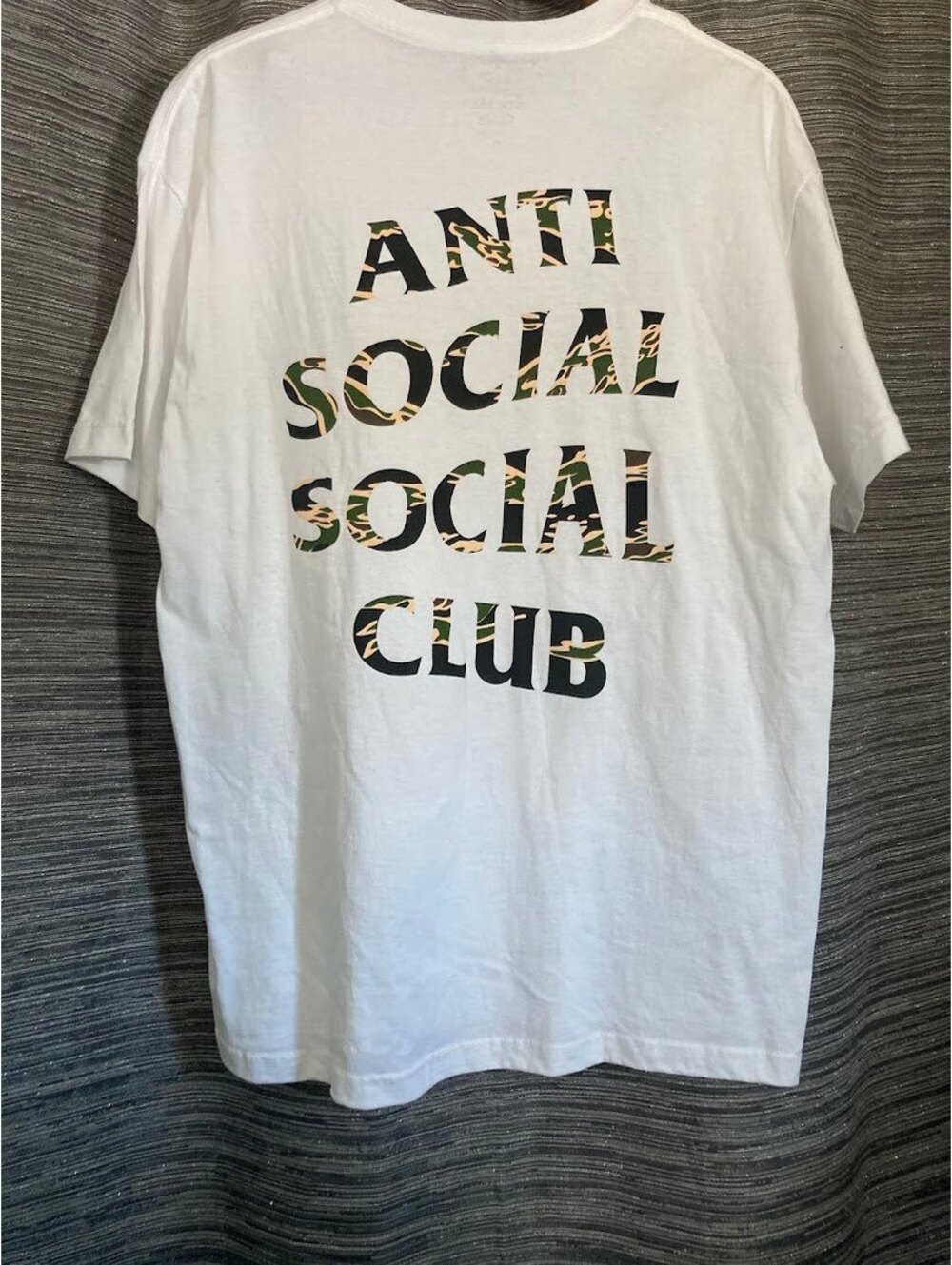 Anti Social Social Club Camo Logo Tee White XL NWOT